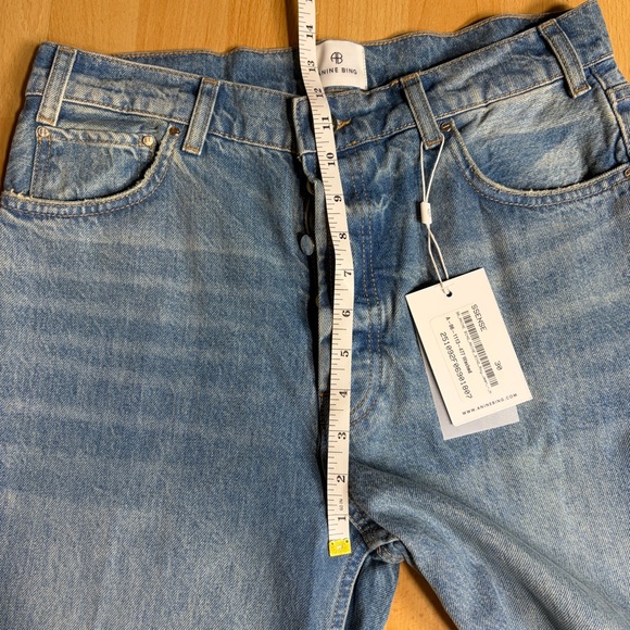 Anine Bing NWT Roy Jean in Nordic Blue Straight Bootcut - Picture 15 of 16